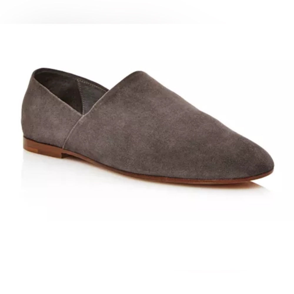 Vince Maude Suede Slip-on Loafer In Steel🖤